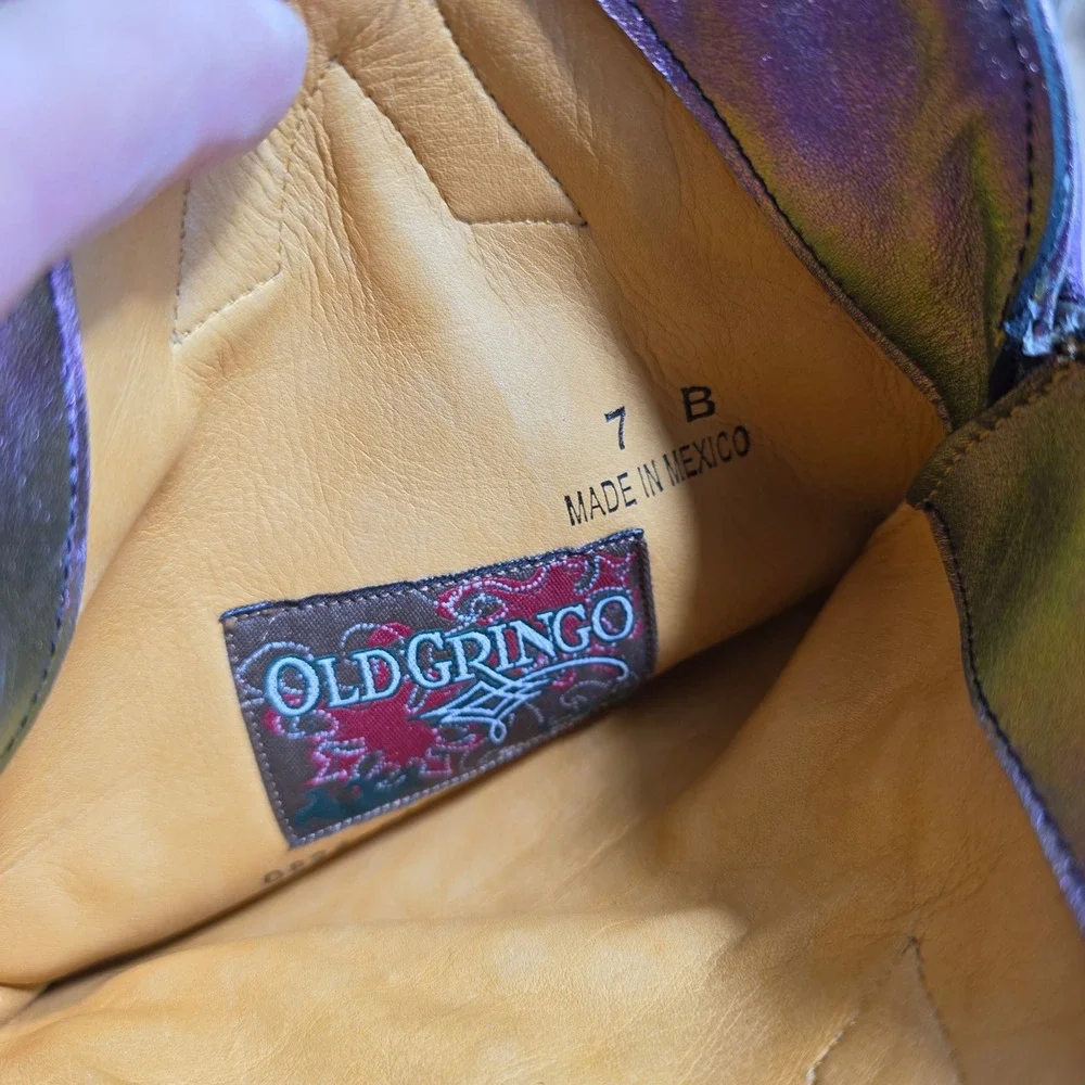 Old Gringo Mayra Bis Prisma Iridescent Cowboy Boots Snip Toe 7B NEW - Picture 12 of 13